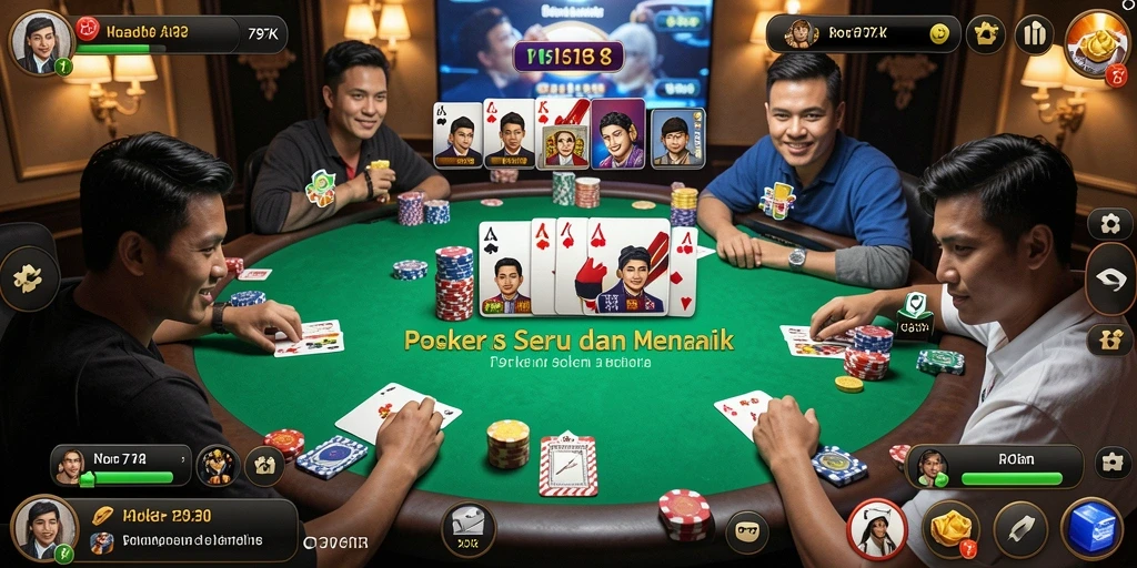 Tampilan menarik dari gameplay Poker di 797K.