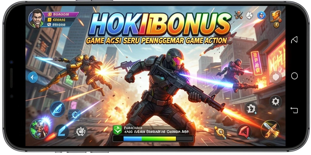 Screenshot gameplay HOKIBONUS menampilkan pertarungan seru dan karakter beraksi.