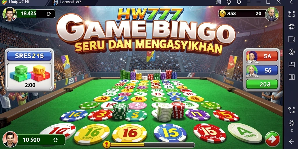 Screenshot HW777 menampilkan gameplay Bingo yang seru dan interaktif.