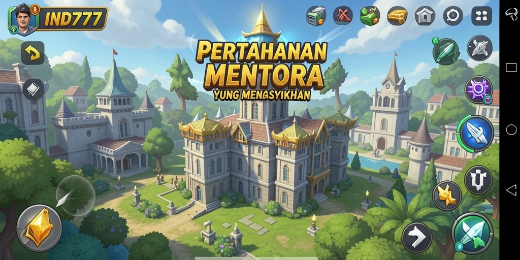 Tampilan gameplay seru dalam Tower Defense IND777 yang menantang.
