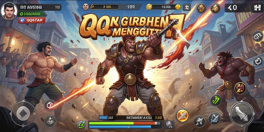 Tampilkan momen aksi epik dalam gameplay QQSTAR.