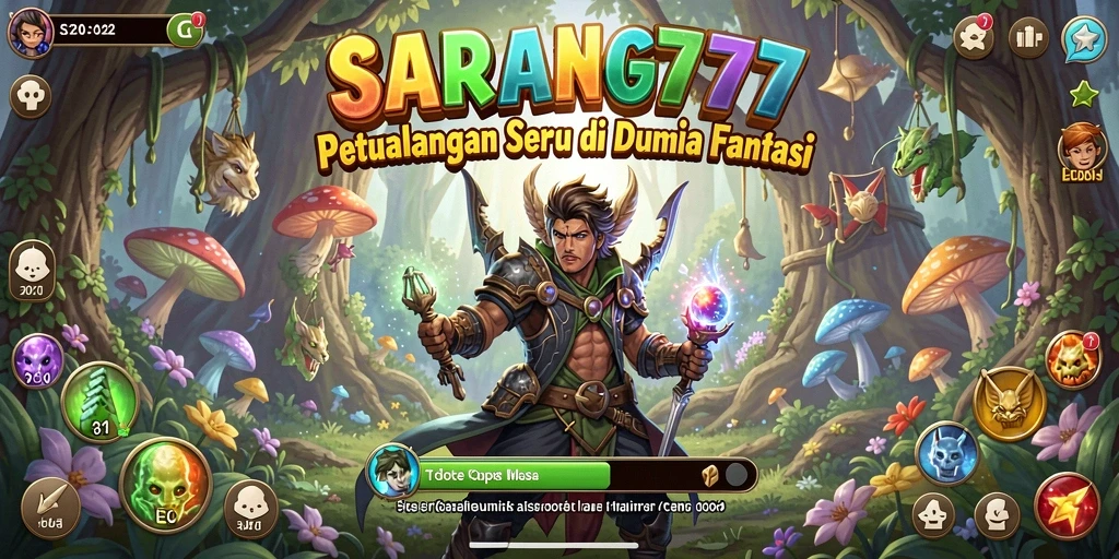 Screenshot gameplay SARANG777 menampilkan dunia penuh petualangan dan tantangan.