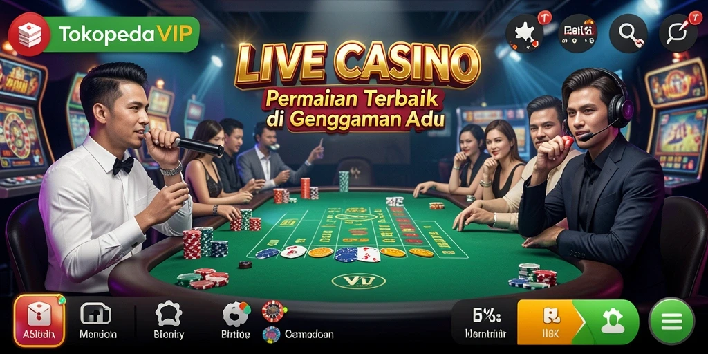 Tampilan gameplay menarik di TOKOPEDIAVIP Live Casino.