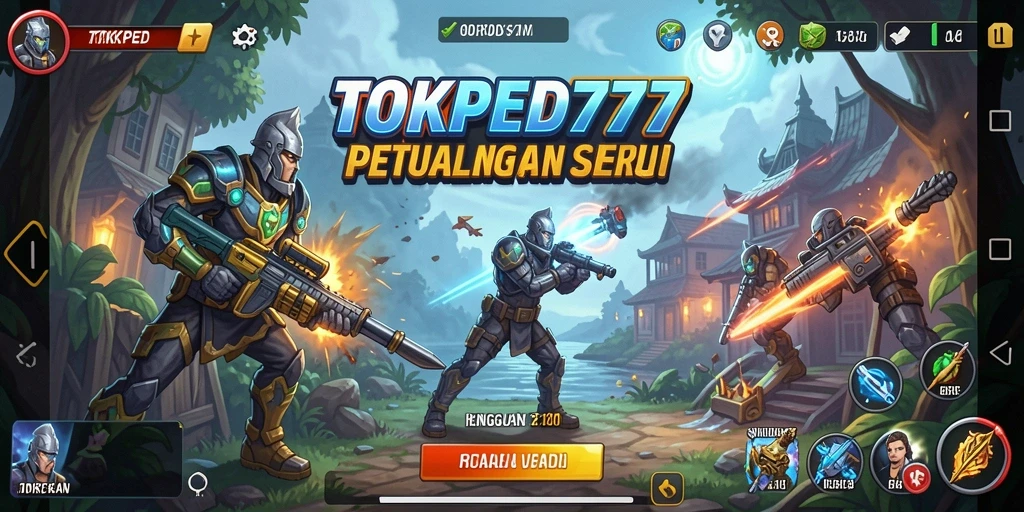 Tangkapan layar utama TOKPED777 dengan aksi petualangan mendebarkan.