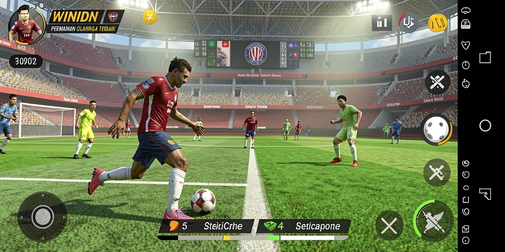 Tampilan menarik dari gameplay olahraga yang seru di WINIDN.