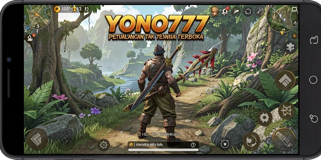 Screenshot gameplay YONO777 menampilkan petualangan seru dalam dunia terbuka.